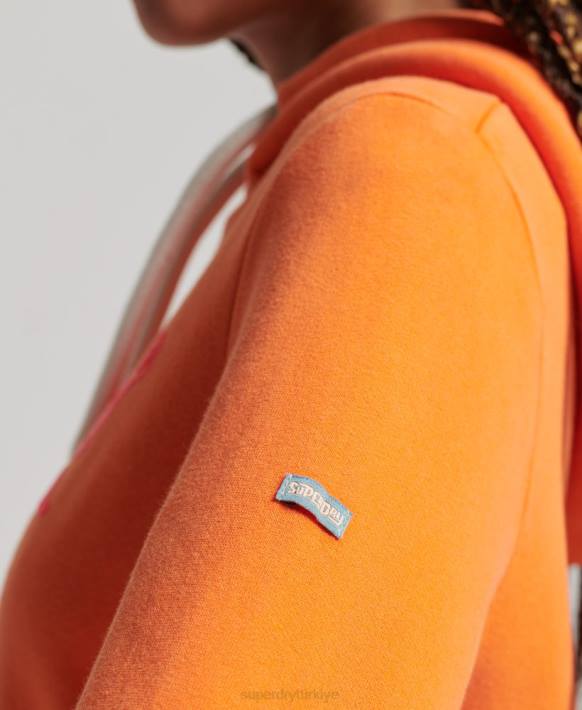 kadınlar Superdry turuncu vintage mekan kapşonlu NNTB2309