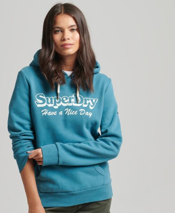 kadınlar Superdry yeşil seyahat kapşonlu NNTB6081