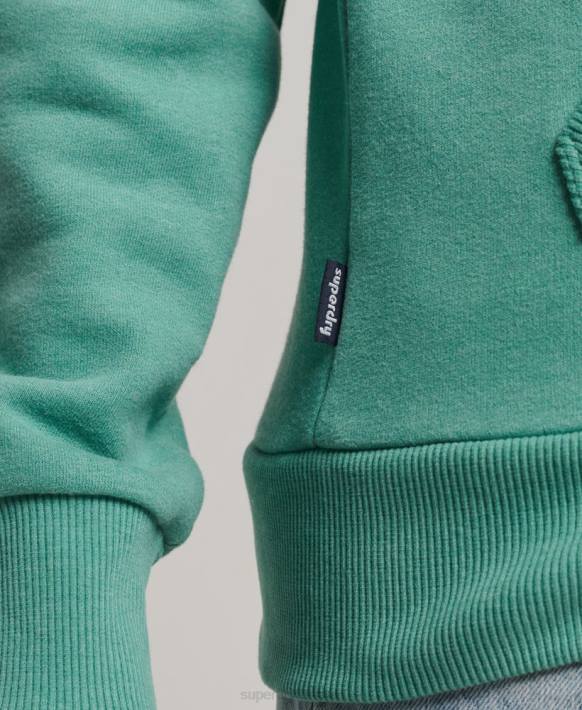 kadınlar Superdry yeşil vintage cali kesme fermuarlı kapüşonlu svetşört NNTB2271