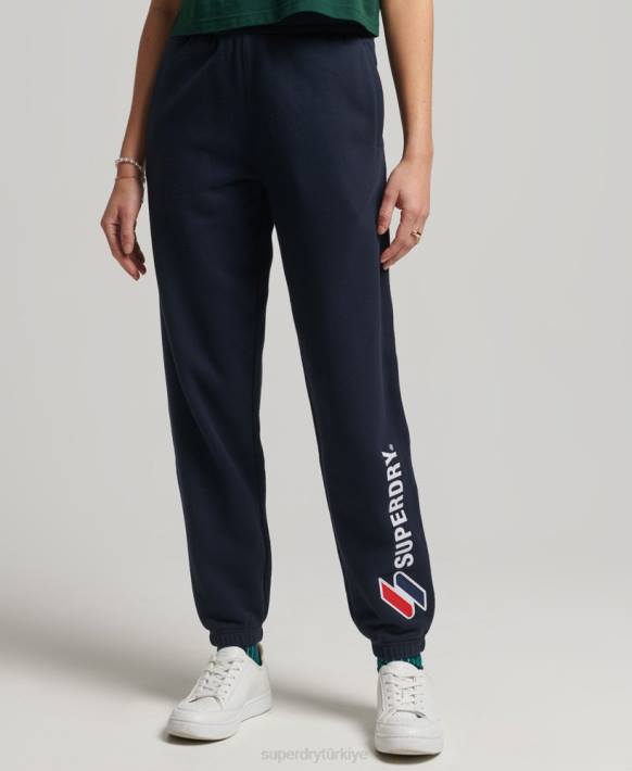 kadınlar Superdry Donanma aplike logosu joggers NNTB3937
