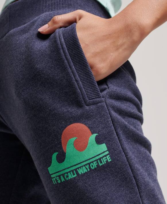 kadınlar Superdry Donanma cali kesme fırçasız joggers NNTB3916