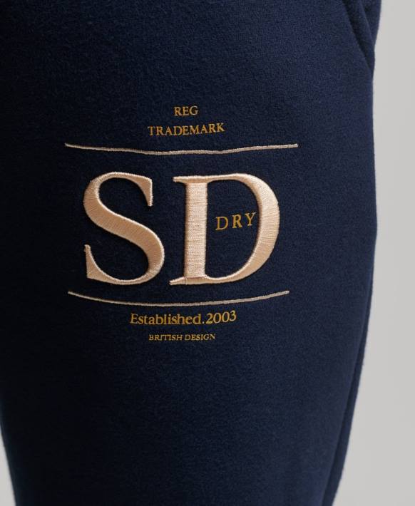 kadınlar Superdry Donanma lüks logo işlemeli eşofman altı NNTB6740