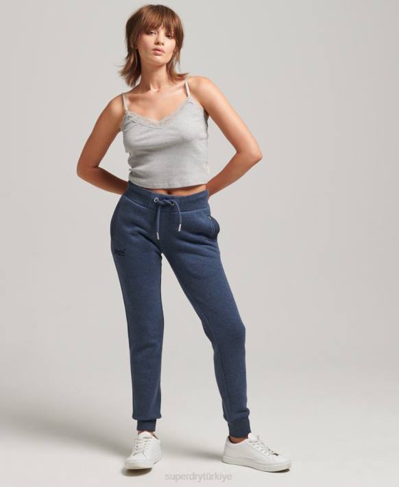 kadınlar Superdry Donanma organik pamuklu basic logolu eşofman altı NNTB3912