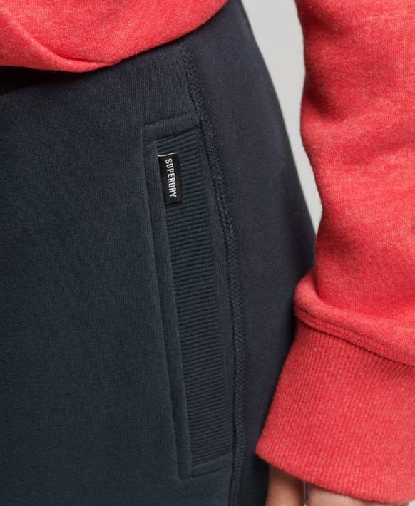 kadınlar Superdry Donanma organik pamuklu eski logo işlemeli jogger pantolon NNTB6640