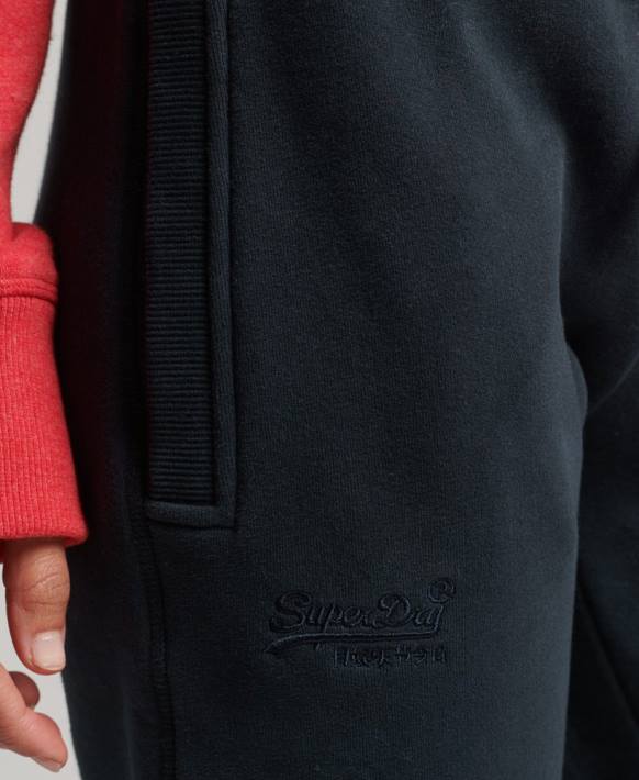 kadınlar Superdry Donanma organik pamuklu eski logo işlemeli jogger pantolon NNTB6640