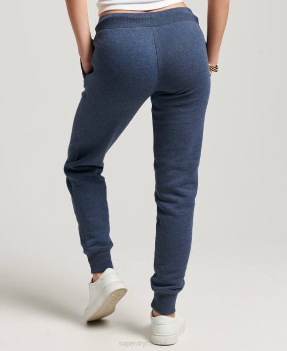 kadınlar Superdry Donanma vintage logo işlemeli jogger pantolon NNTB3898