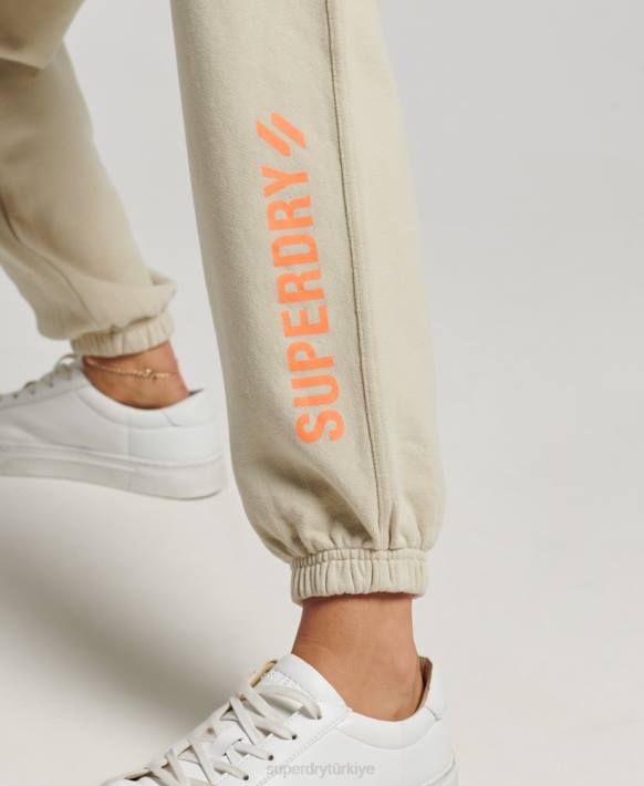 kadınlar Superdry bej çekirdek spor koşucuları NNTB3902