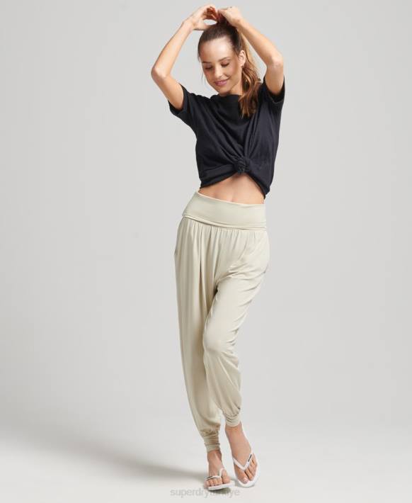 kadınlar Superdry bej stüdyo harem koşucuları NNTB3946
