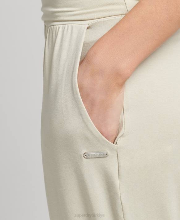 kadınlar Superdry bej stüdyo harem koşucuları NNTB3946