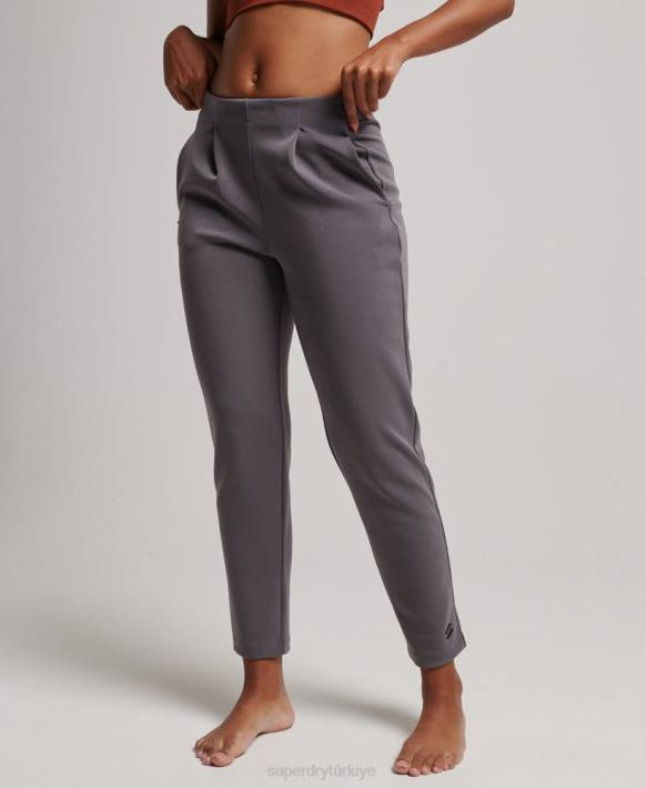 kadınlar Superdry gri esnek özel joggers NNTB3919