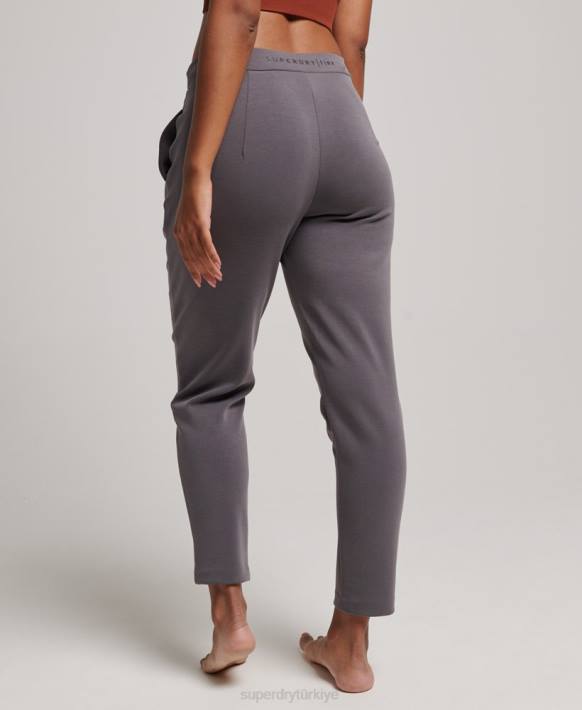 kadınlar Superdry gri esnek özel joggers NNTB3919
