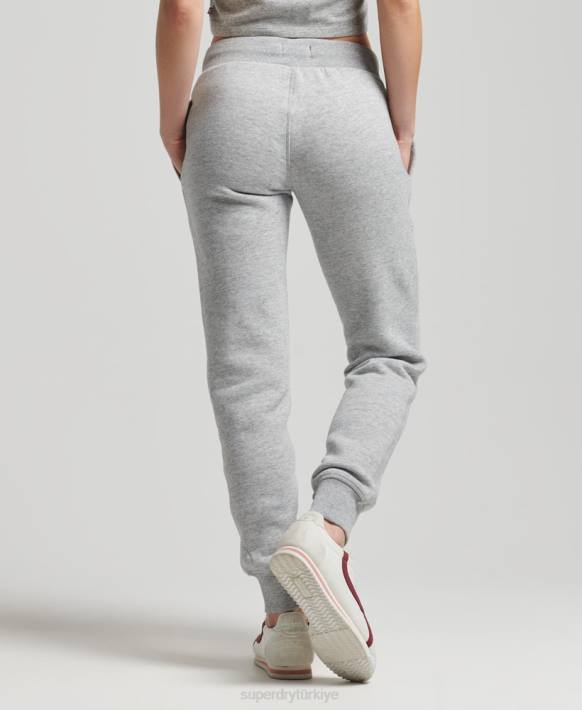 kadınlar Superdry gri vintage kolej koşucuları NNTB6588