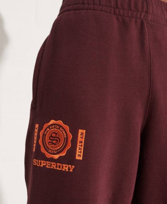 kadınlar Superdry kırmızı kolej grafik koşucuları NNTB3938
