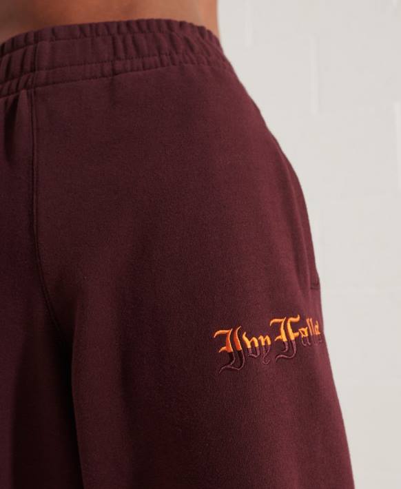 kadınlar Superdry kırmızı kolej grafik koşucuları NNTB3938