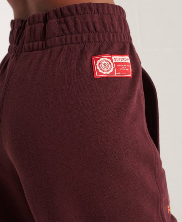 kadınlar Superdry kırmızı kolej grafik koşucuları NNTB3938