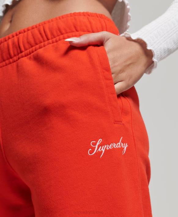 kadınlar Superdry kırmızı miras erkek arkadaşı işlemeli joggers NNTB3920