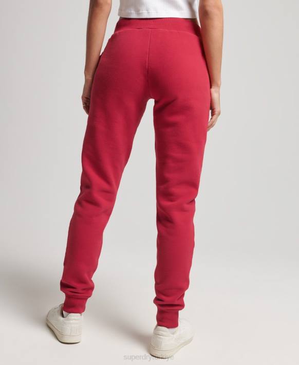 kadınlar Superdry kırmızı vintage logo kolej koşucuları NNTB6574