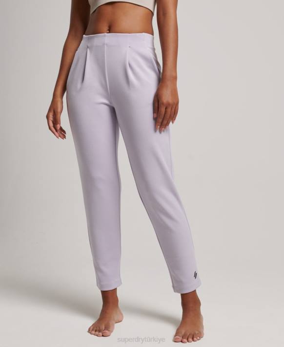 kadınlar Superdry mor esnek özel joggers NNTB3909