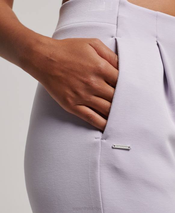 kadınlar Superdry mor esnek özel joggers NNTB3909