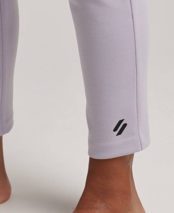 kadınlar Superdry mor esnek özel joggers NNTB3909