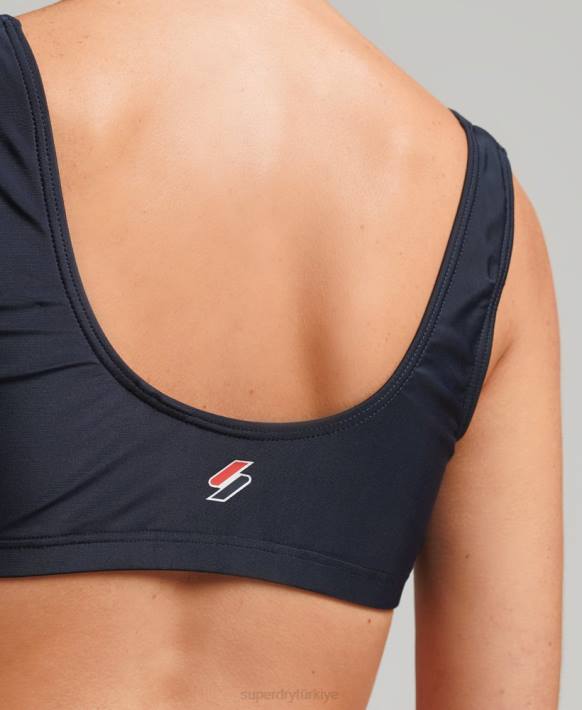 kadınlar Superdry Donanma temel bikini üstü NNTB3225
