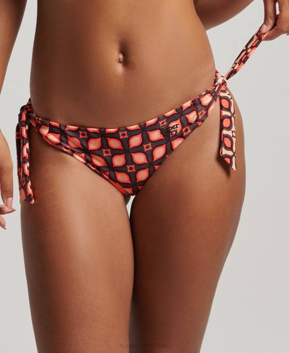 kadınlar Superdry kırmızı karışık desenli geri dönüştürülmüş bikini altı NNTB3199