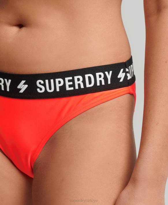 kadınlar Superdry mercan geri dönüştürülmüş elastik bikini altı NNTB3239