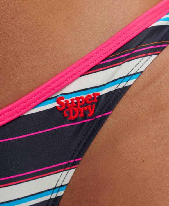 kadınlar Superdry çok çizgili geri dönüştürülmüş bikini altı NNTB3215