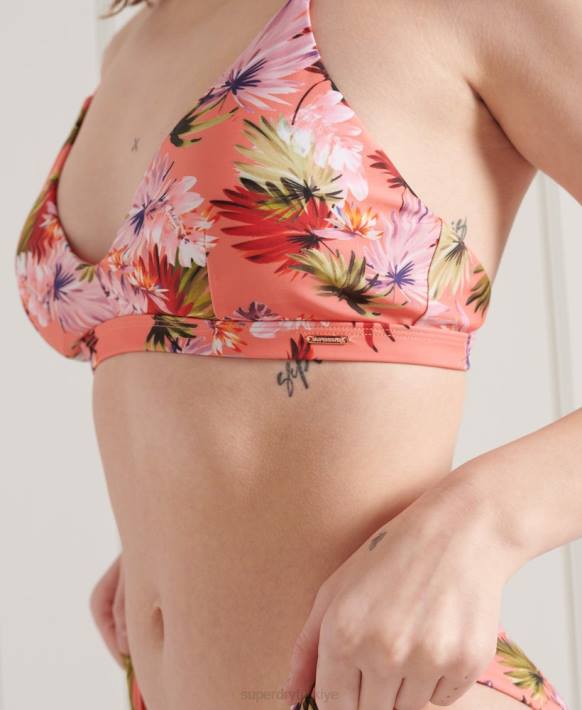 kadınlar Superdry pembe sörf üst bikini NNTB6637