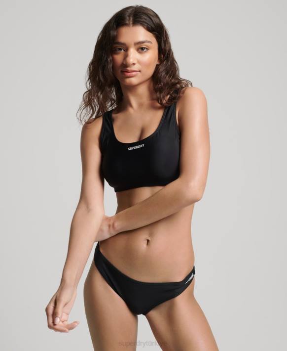 kadınlar Superdry siyah temel bikini altı NNTB3238