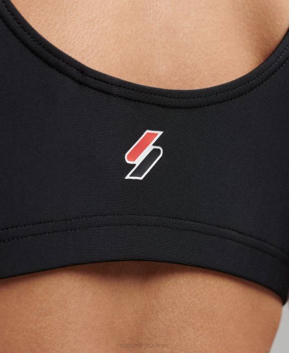 kadınlar Superdry siyah temel bikini üstü NNTB3245