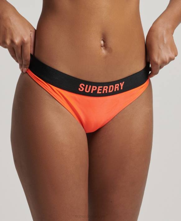kadınlar Superdry turuncu geri dönüştürülmüş elastik bikini altı NNTB3201