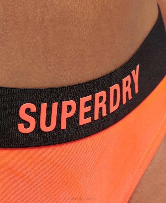 kadınlar Superdry turuncu geri dönüştürülmüş elastik bikini altı NNTB3201