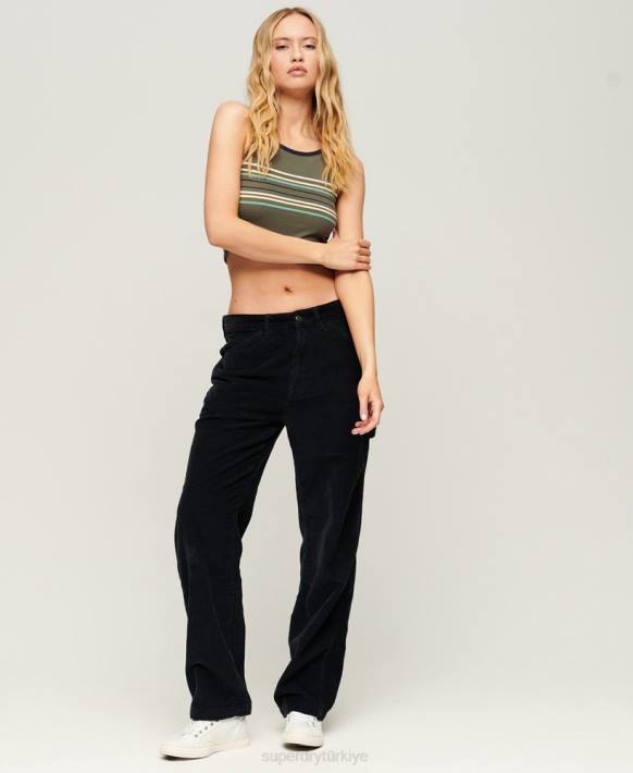 kadınlar Superdry Donanma kordon marangoz pantolon NNTB2594