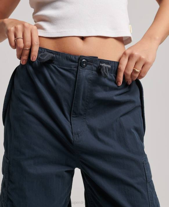 kadınlar Superdry Donanma paraşüt kavrama pantolon NNTB2563