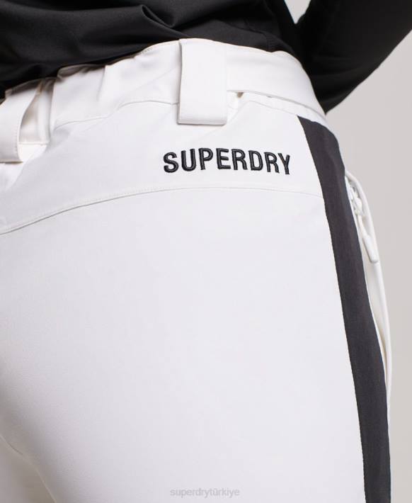 kadınlar Superdry beyaz çekirdek kar pantolonu NNTB2592