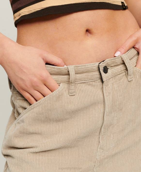 kadınlar Superdry kahverengi kordon marangoz pantolon NNTB2565