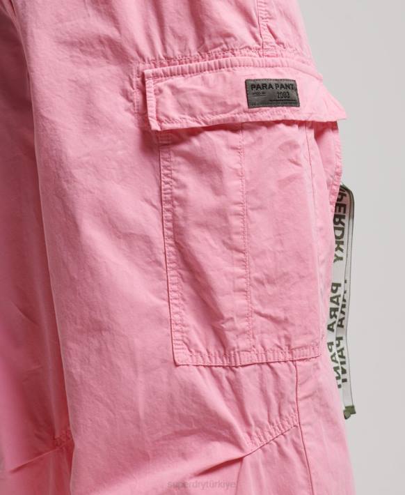 kadınlar Superdry pembe bol paraşüt pantolon NNTB1989