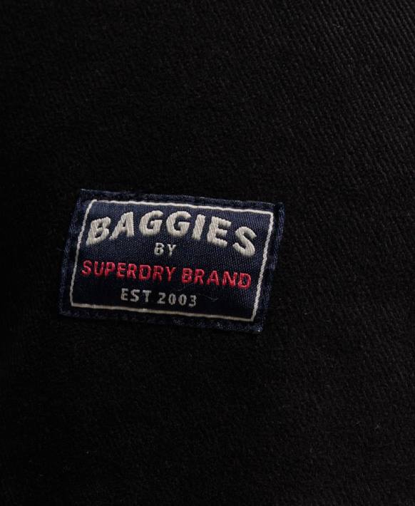 kadınlar Superdry siyah kontrast marangoz pantolonu NNTB2564