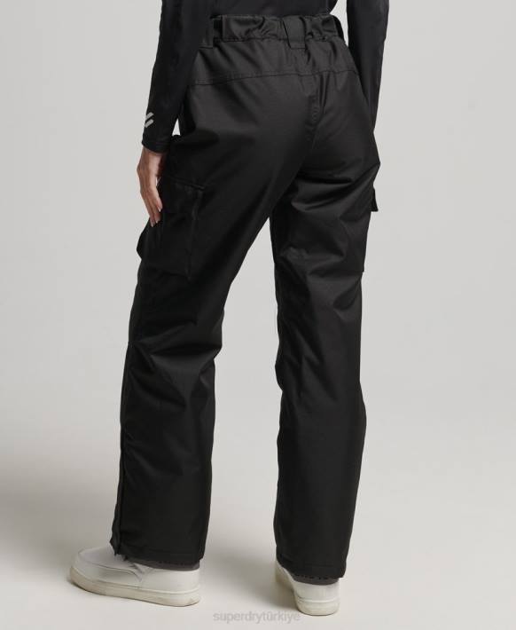 kadınlar Superdry siyah kurtarma pantolonu NNTB6550