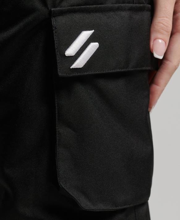 kadınlar Superdry siyah kurtarma pantolonu NNTB6550