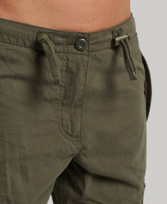 kadınlar Superdry yeşil organik pamuklu paraşüt kavrama pantolon NNTB2603