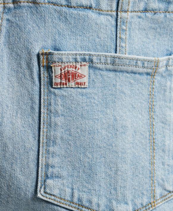 kadınlar Superdry açık mavi yardımcı tulum şort NNTB4102