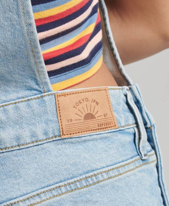 kadınlar Superdry açık mavi yardımcı tulum şort NNTB4102