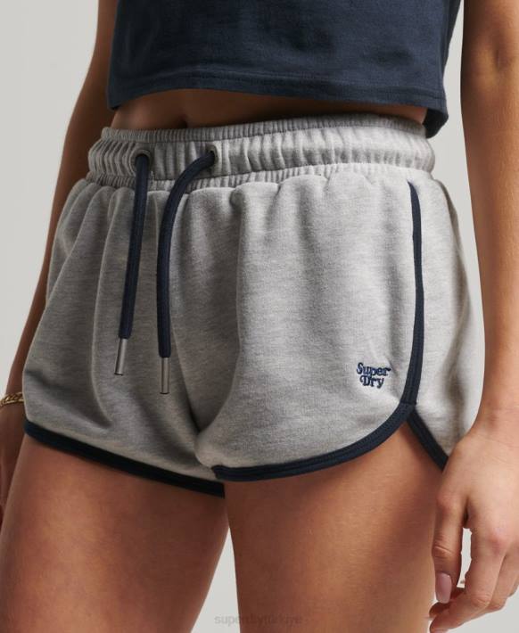 kadınlar Superdry koyu gri eski jarse yarışçı şort NNTB3115