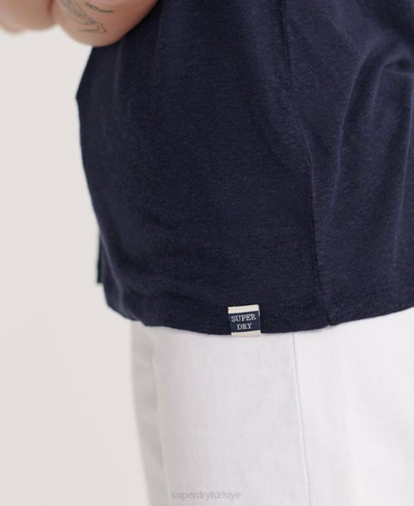 kadınlar Superdry Donanma chevron dantel yelek üst NNTB3086