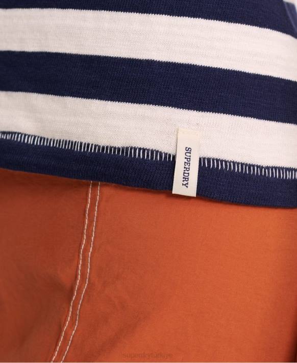 kadınlar Superdry Donanma yaz şerit yelek NNTB3087