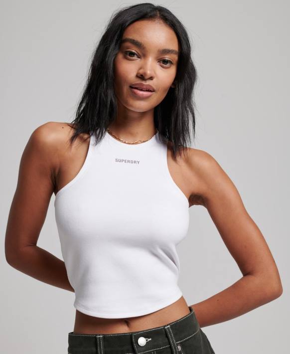 kadınlar Superdry beyaz code tech yarışçı yeleği NNTB2965