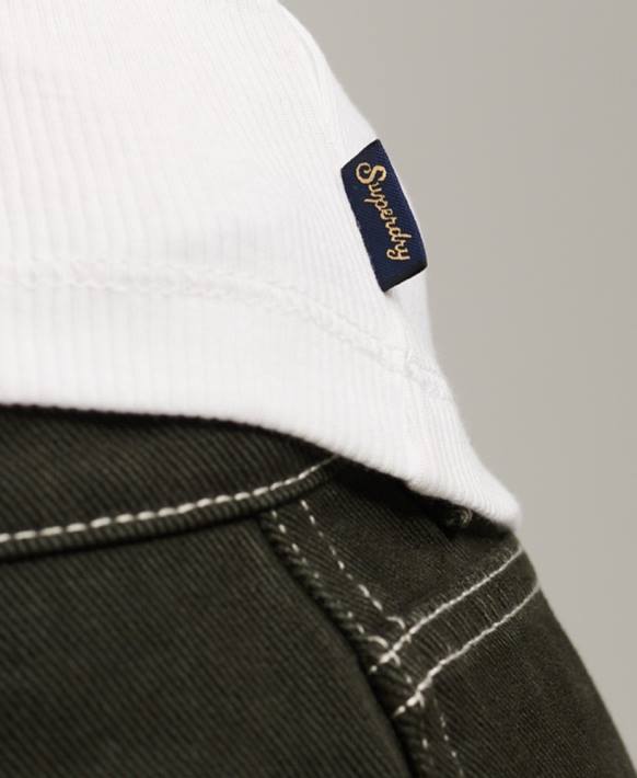 kadınlar Superdry beyaz dantel trim yelek üst NNTB1972