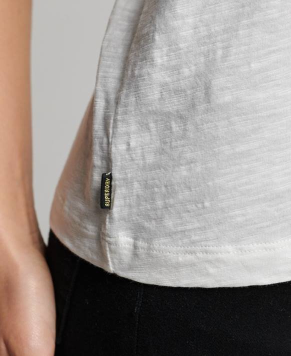 kadınlar Superdry beyaz stüdyo forması atlet NNTB3006